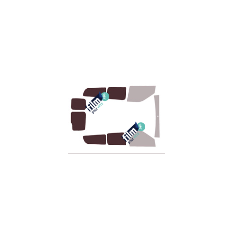 Kit film solaire prédécoupé Opel Combo (C) Maxi ludospace 5/6 portes (2011 - 2018) vitres fixes et 2 portes arrieres