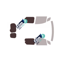 Kit film solaire prédécoupé Renault Kangoo (3) Court 2 portes arrieres 5/6 portes (depuis 2021) cabine approfondie , vitres entrebaillantes