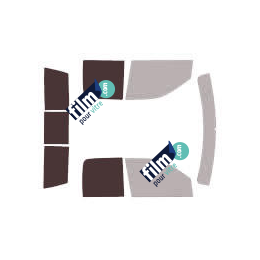 Kit film solaire prédécoupé Dodge Ram (4) Crew Cab pick-up 4 portes (2009 - 2018) lunette AR 3 parties