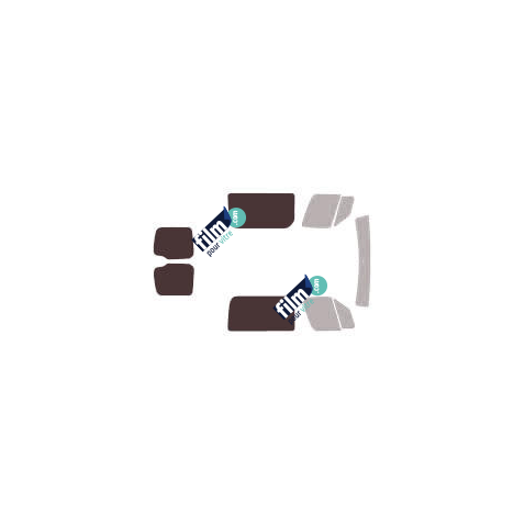 Kit film solaire prédécoupé Dodge Sprinter cabine approfondie 5 portes (2007 - 2009) 2 vitres latérales fixes et 2 portes arrières