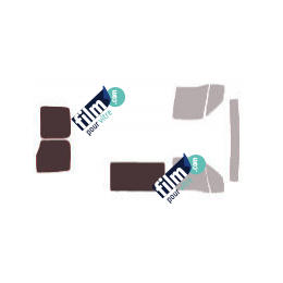 Kit film solaire prédécoupé Iveco Daily (3) utilitaire 4 portes (1999 - 2014) 1 vitre fixe a droite et 2 portes arrières