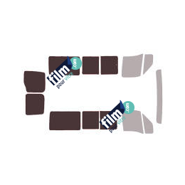 Kit film solaire prédécoupé Iveco Daily (3) court minibus 5 portes (1999 - 2014) vitres coulissantes