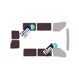 Kit film solaire prédécoupé Iveco Daily (3) court minibus 5 portes (1999 - 2014) vitres fixes