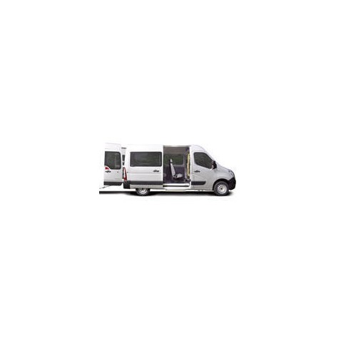 Kit film solaire prédécoupé Renault Master (3) L1 / L2/ L3/ L4 utilitaire 5 portes (depuis 2019) 1 porte latérale avec 2 vitres latérales et 2 portes AR