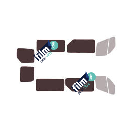 Kit film solaire prédécoupé Renault Master (3) L2 minibus 6 portes (depuis 2019) tout vitré avec 2 portes latérales et vitres fixes