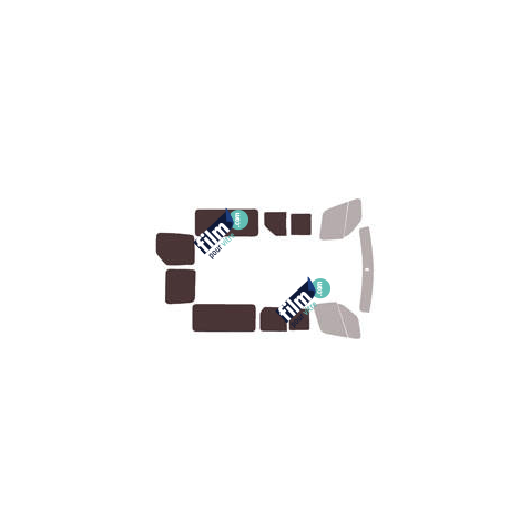 Kit film solaire prédécoupé Renault Master (3) L2 minibus 5 portes (depuis 2019) 1 porte latérale avec vitres ouvrantes