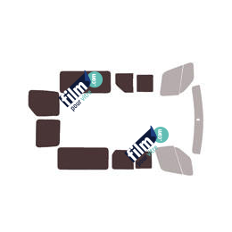 Kit film solaire prédécoupé Renault Master (3) L2 minibus 5 portes (depuis 2019) 1 porte latérale avec vitres ouvrantes