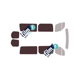 Kit film solaire prédécoupé Mercedes-Benz Sprinter (3) moyen minibus 5 portes (depuis 2019) vitres fixes