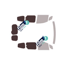 Kit film solaire prédécoupé Renault Kangoo (3) Court 2 portes arrieres 6 portes (depuis 2021) Vitres entrebaillantes