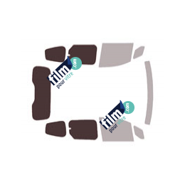 Kit film solaire prédécoupé Renault Kangoo (3) Court hayon 5 portes (depuis 2021) Vitres entrebaillantes avec hayon