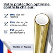 Film anti chaleur pour simple vitrage meilleure performance - doré