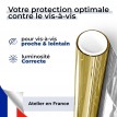 Film anti regard pour fenêtre à petit vitrage vis-à-vis proche - doré