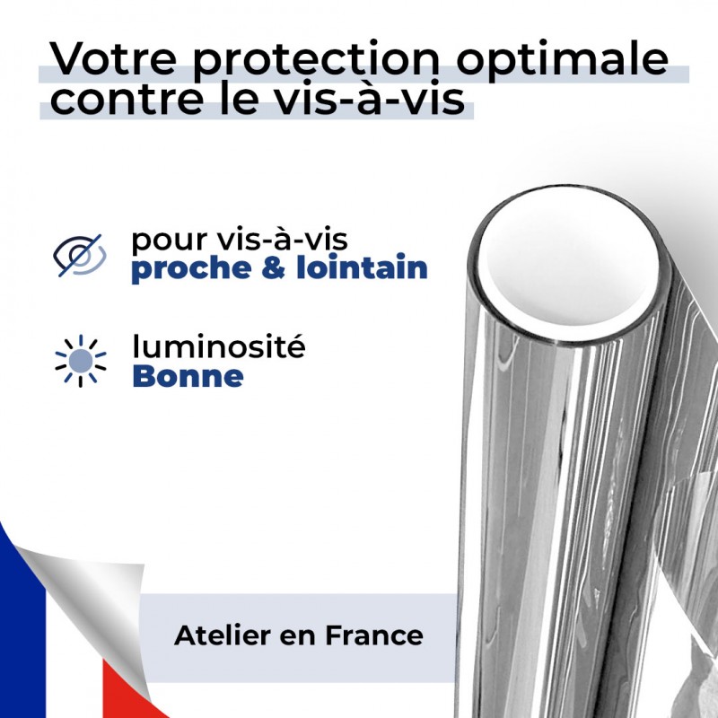 DIMEXACT - Film anti regard pour fenêtre à petit vitrage vis-à-vis proche - alu foncé et noir foncé - 75 cm x 10 m - En Rouleau DIMEXACT - Film anti regard pour fenêtre à petit vitrage vis-à-vis proche - alu foncé et noir foncé - 75 cm x 10 m - En Rouleau