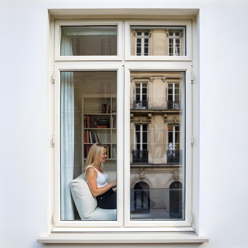 Film miroir sans tain repositionnable pour grand vitrage - alu clair