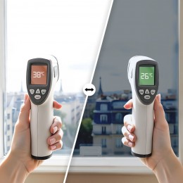 Film anti regard pour fenêtre à petit vitrage vis-à-vis proche - alu très foncé