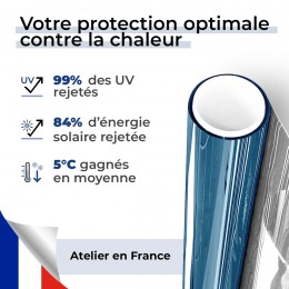 Film anti chaleur pour velux - bleu