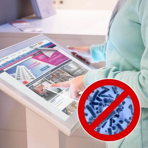 DIMEXACT Film Anti Bactérien pour Protéger Les Surfaces des Microbes, Transparent, Longueur 1,37 m, en Rouleau