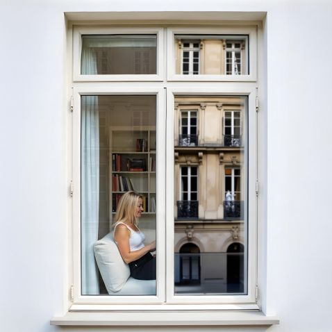 DIMEXACT Film Miroir sans Tain Électrostatique Repositionnable Anti Regard et Chaleur, Largeur 1,52 m, en Rouleau