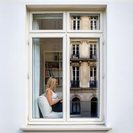 DIMEXACT Film Miroir sans Tain Électrostatique Repositionnable Anti Regard et Chaleur, Largeur 1,52 m, en Rouleau