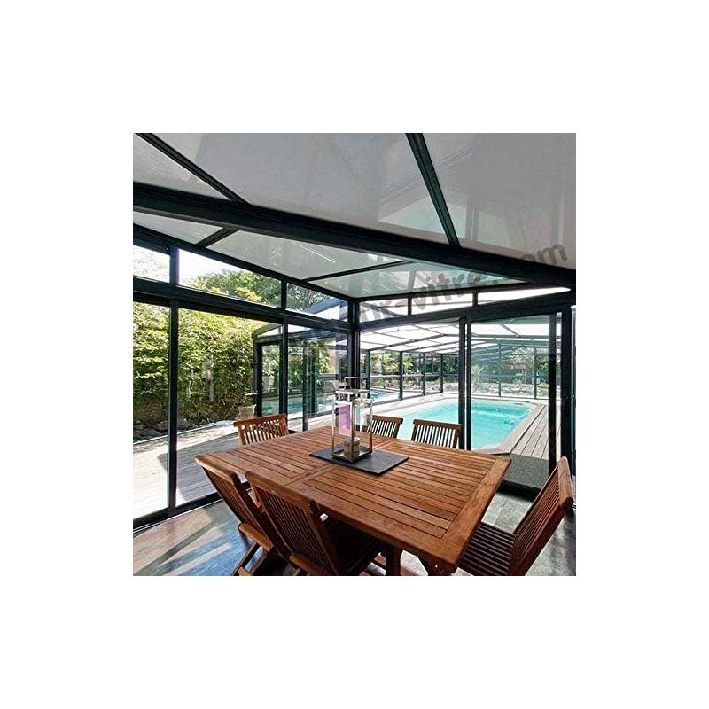 DIMEXACT Film Anti Chaleur pour Véranda et Abris de Piscine en Plexiglass et Polycarbonate, Longueur 1,52 m, en Rouleau