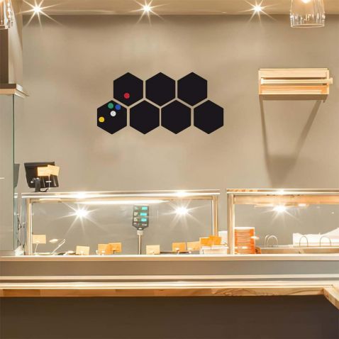 DIMEXACT Sticker Ardoise, Tableau à Craie et Feutre Craie et aimanté, effaçable