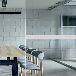 DIMEXACT Bandes de Signalisation Autocollantes pour Vitrages, Blanches, Dépolis et de Couleur, Longueur de 10 m, en Rouleau