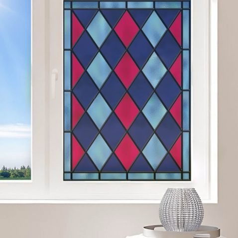 DIMEXACT Film Vitrail Électrostatique pour Fenêtre, Film Décoratif Adhésif Transparent