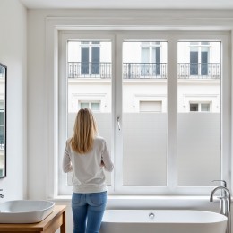 Film dépoli translucide adhésif - Pose facile