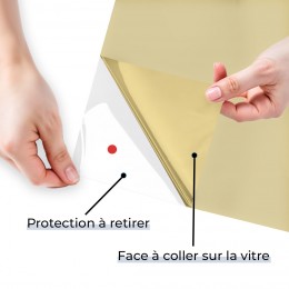 Film dépoli jaune adhésif