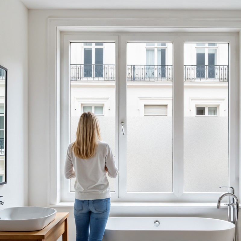 Film dépoli repositionnable blanc