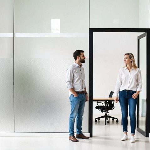 Film dépoli repositionnable translucide