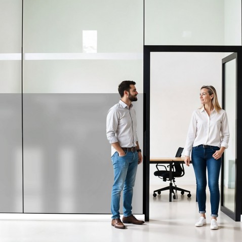 Film occultant argent brillant pour fenêtre