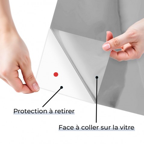 Film occultant argent brillant pour fenêtre