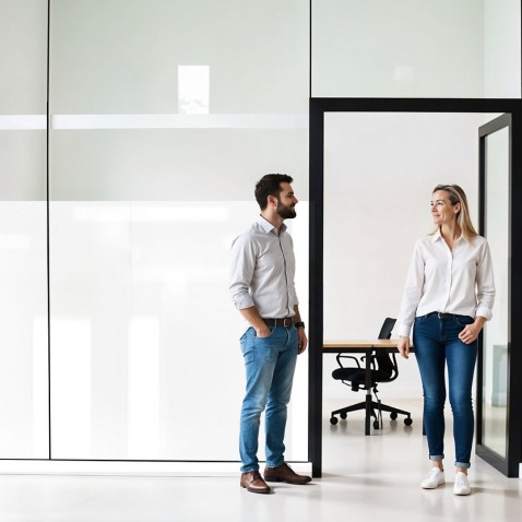 Film occultant blanc brillant pour fenêtre