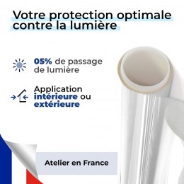 Film occultant blanc brillant pour fenêtre