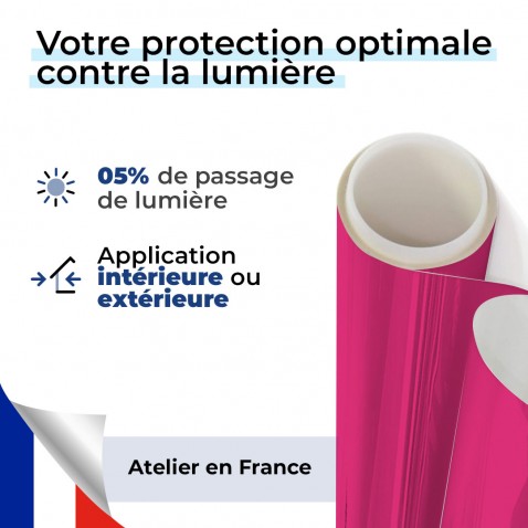 Film occultant fushia brillant pour fenêtre