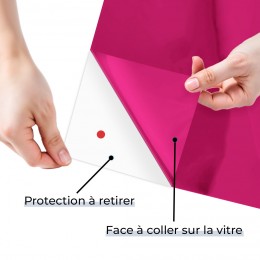 Film occultant fushia brillant pour fenêtre