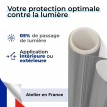 Film occultant gris brillant pour fenêtre