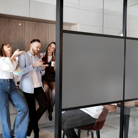 Film occultant gris mat pour fenêtre