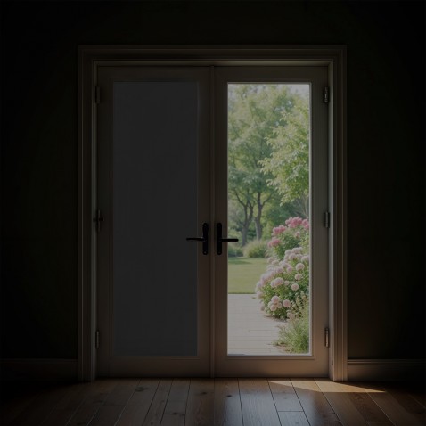 Film occultant gris mat pour fenêtre