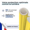 Film occultant jaune foncé brillant pour fenêtre