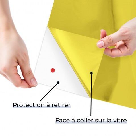 Film occultant jaune foncé brillant pour fenêtre