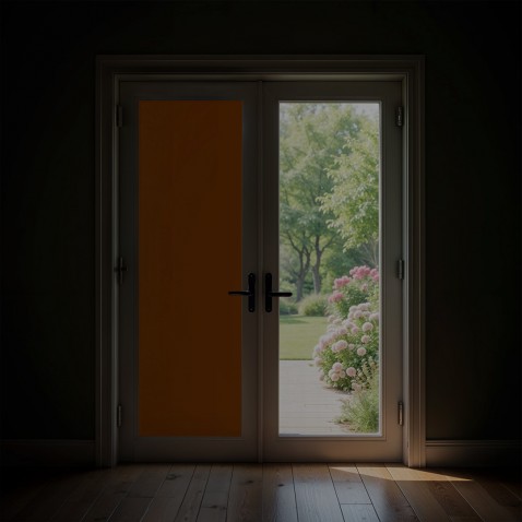 Film occultant orange brillant pour fenêtre