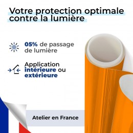 Film occultant orange brillant pour fenêtre