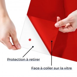 Film occultant rouge foncé brillant pour fenêtre