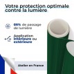 Film occultant vert sapin brillant pour fenêtre