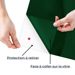 Film occultant vert sapin brillant pour fenêtre