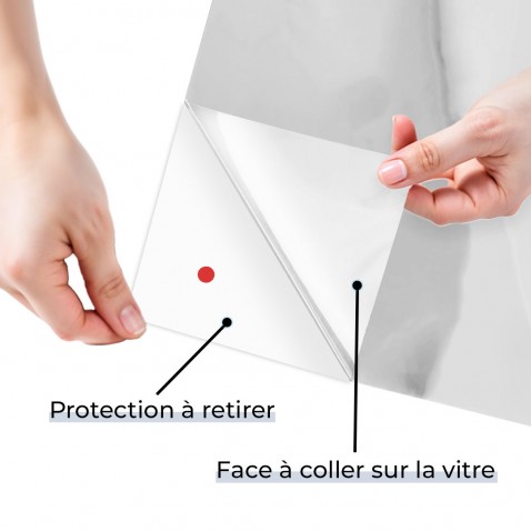 Film occultant blanc nacré pour fenêtre