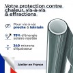 Film anti effraction incolore pour choc depuis l'extérieur - 120 microns