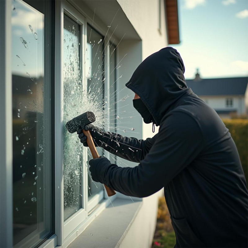 Film anti effraction incolore pour choc depuis l'extérieur - 120 microns